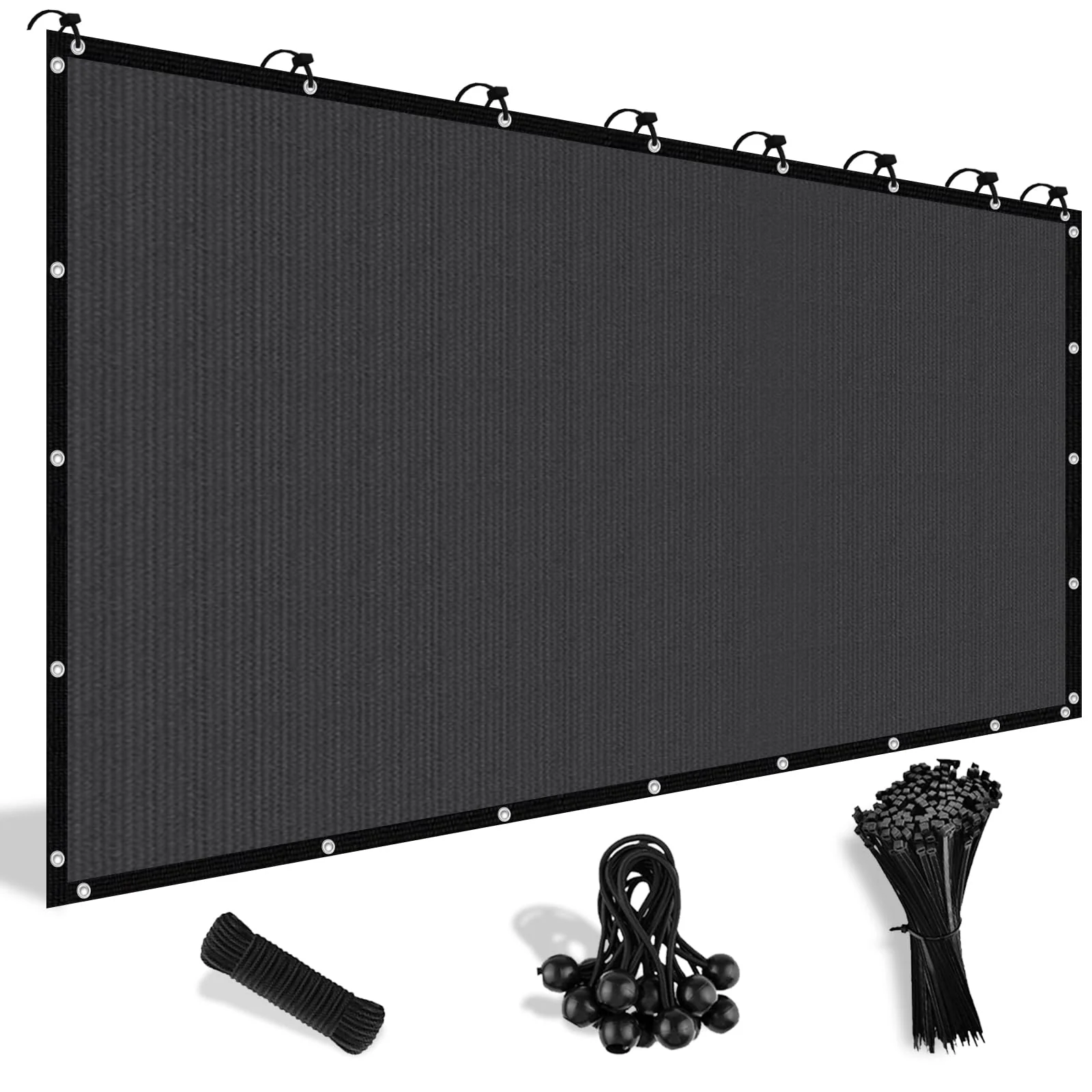 Shade&Beyond 90% Sun Shade Cloth With Grommets, 6' X 10' Pergola Shade Cover Canopy, Mesh Tarp Sun Screens For Patio, Outdoor, G
