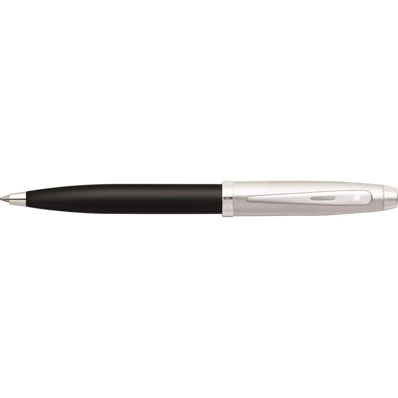 Sheaffer 100 Black Lacquer Ballpoint Pen With Chrome Trim