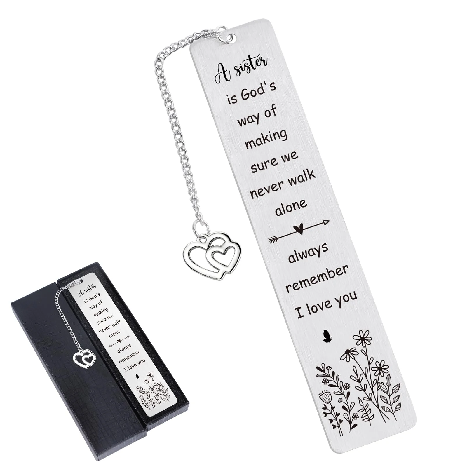 Shejdgart Inspirational Sisters Bookmark Gifts - Sister Gifts from Sisters, Encouraging Graduation Christmas Wedding Birthday Go