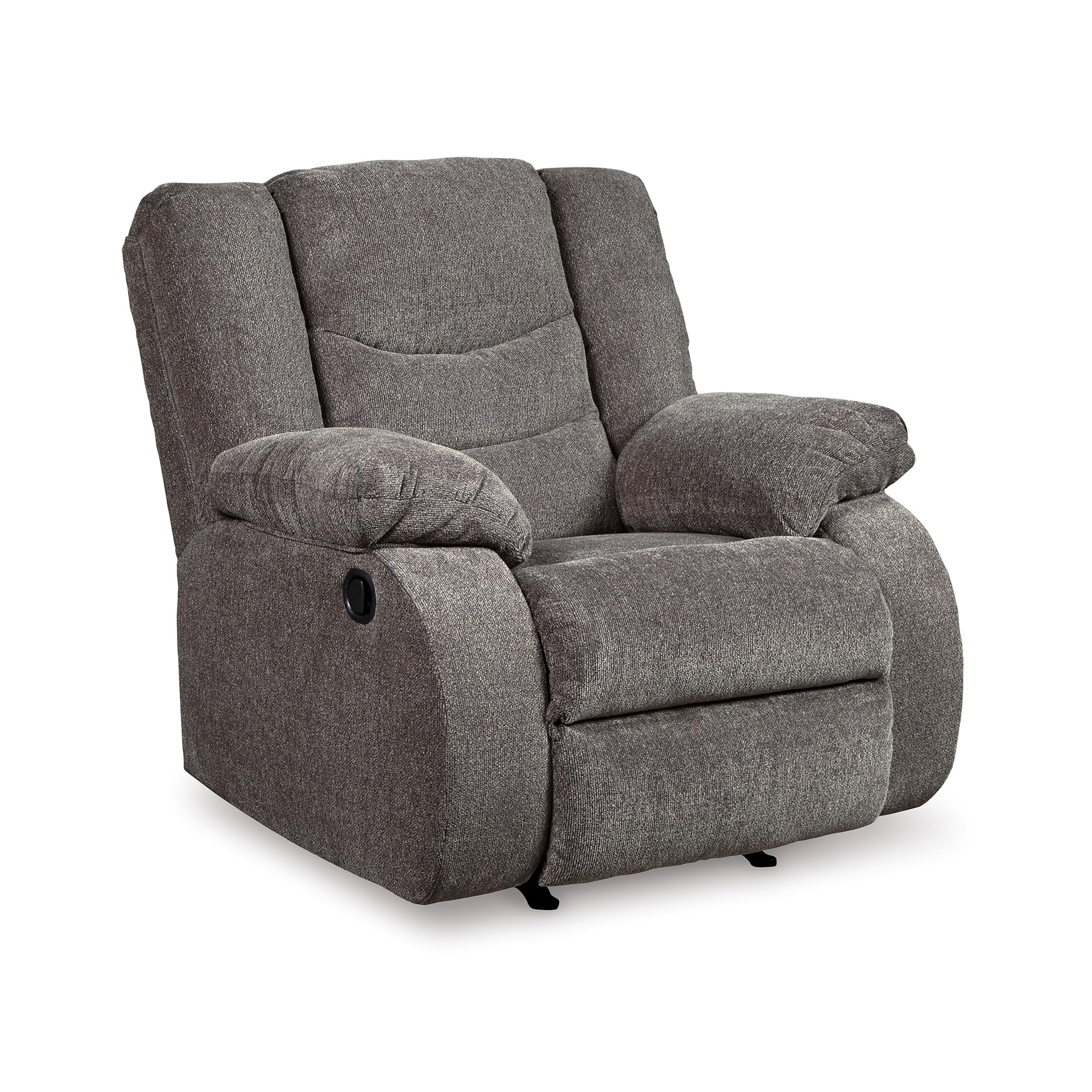 Signature Design by Ashley Tulen Contemporary Rocker Recliner, Gentle Rocking Motion, Pull Tab Reclining, Fabric Upholstery, 39