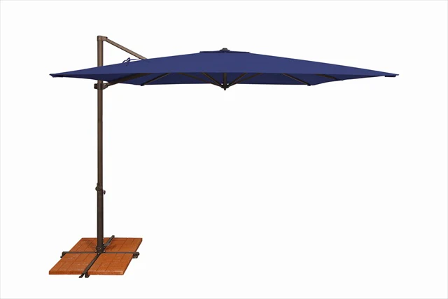 Simplyshade 8.6 Ft. Skye Square Rotating Cantilever Umbrella With Cross Base Sky Blue