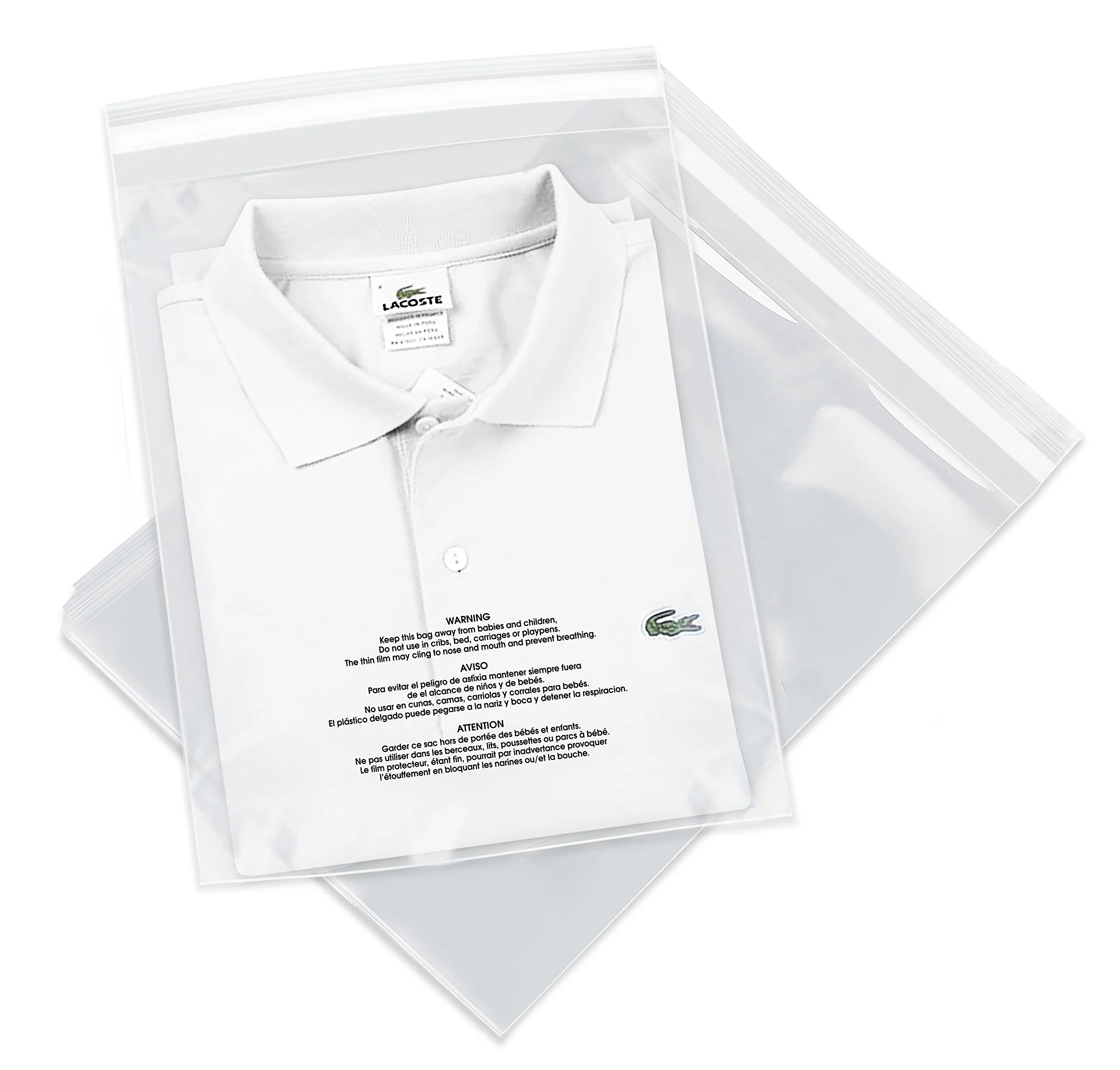 Spartan Industrial - 6' X 9' (1000 Count) Self Seal Clear Poly Bags With Suffocation Warning For Packaging, Shipping - Permane
