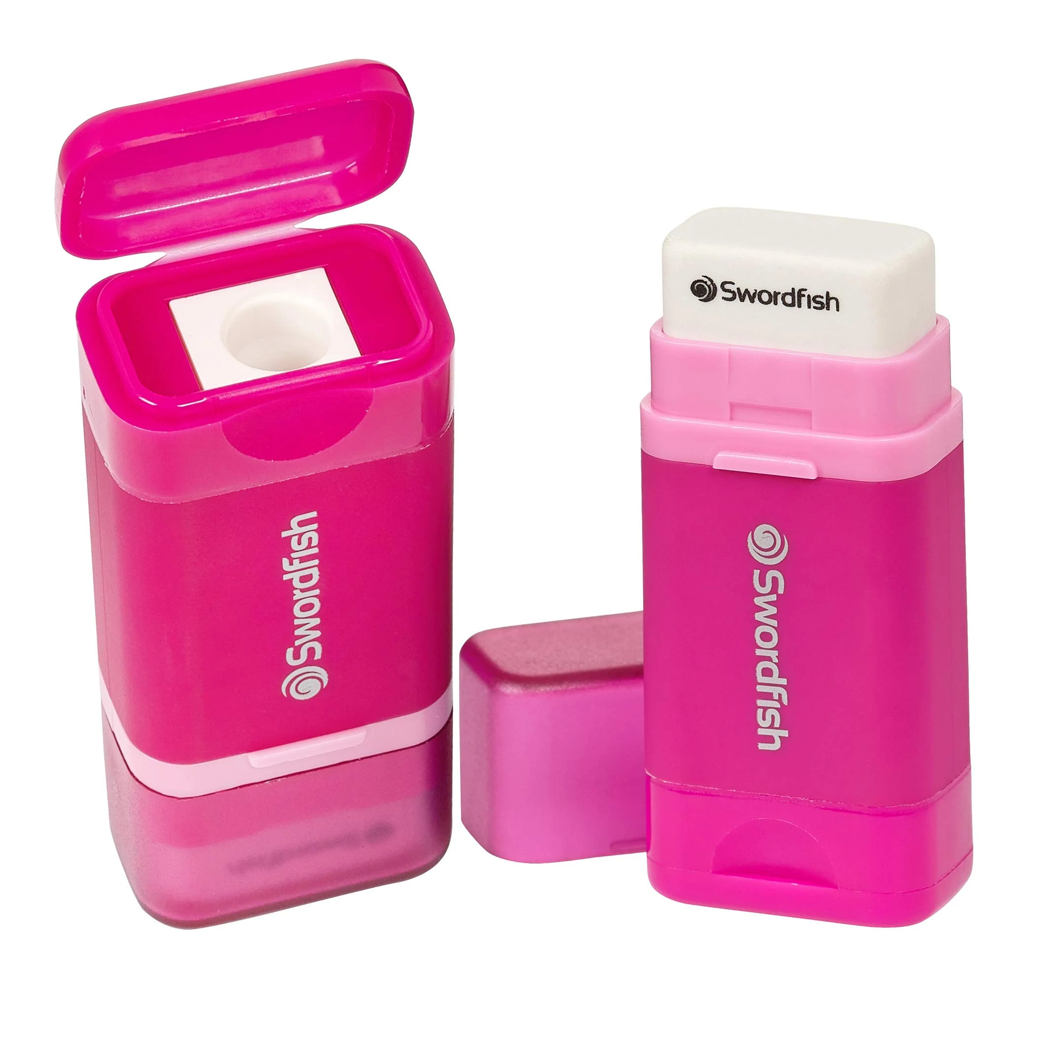 Swordfish Combo Pencil Sharpener And Eraser - Pink