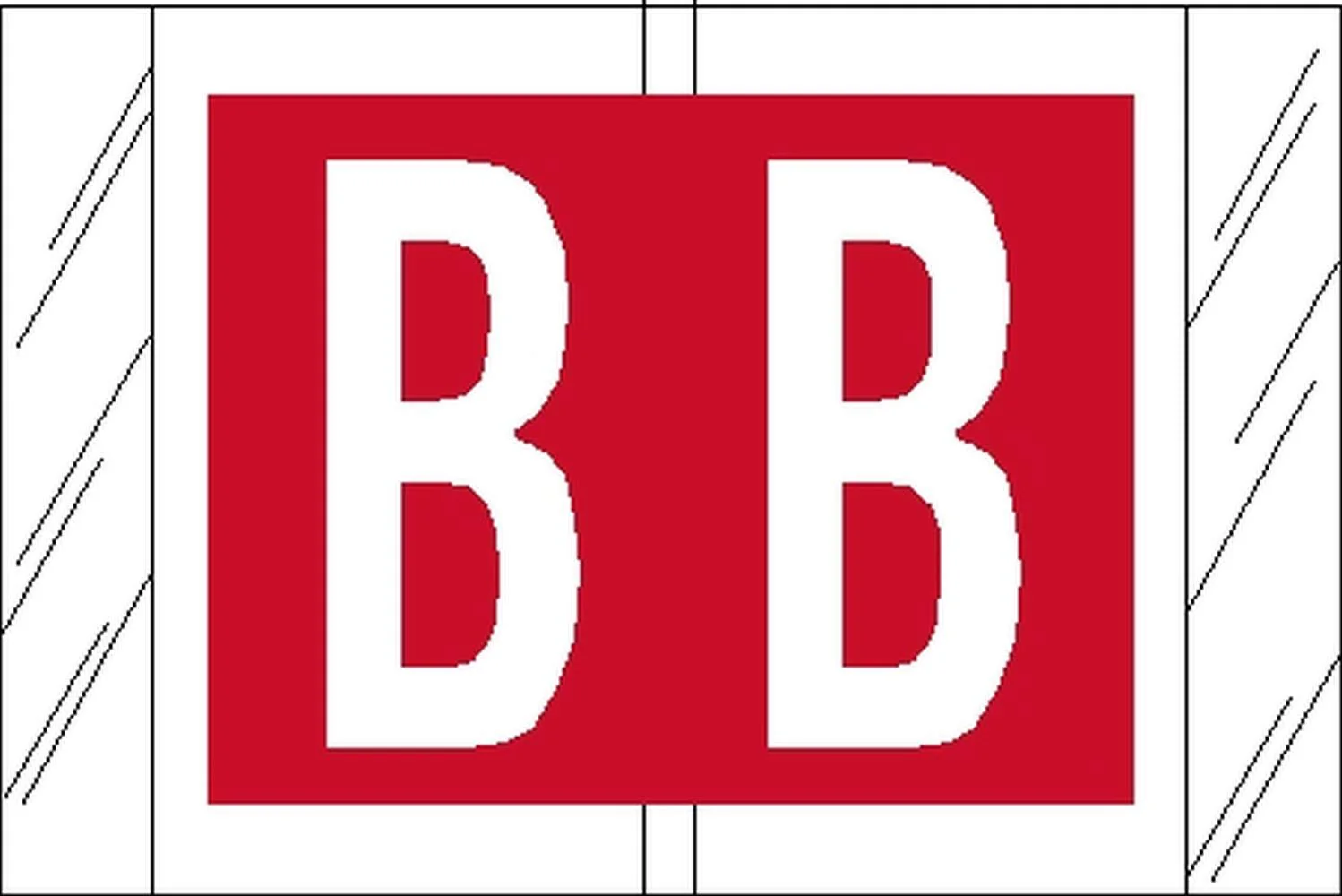 Tabbies Original Col'R'Tab 12000 Series Alpha Labels, Red, B', 1'H X 1-1/2'W, Heavy Duty & Fade-Resistant, Made In The Usa, 5