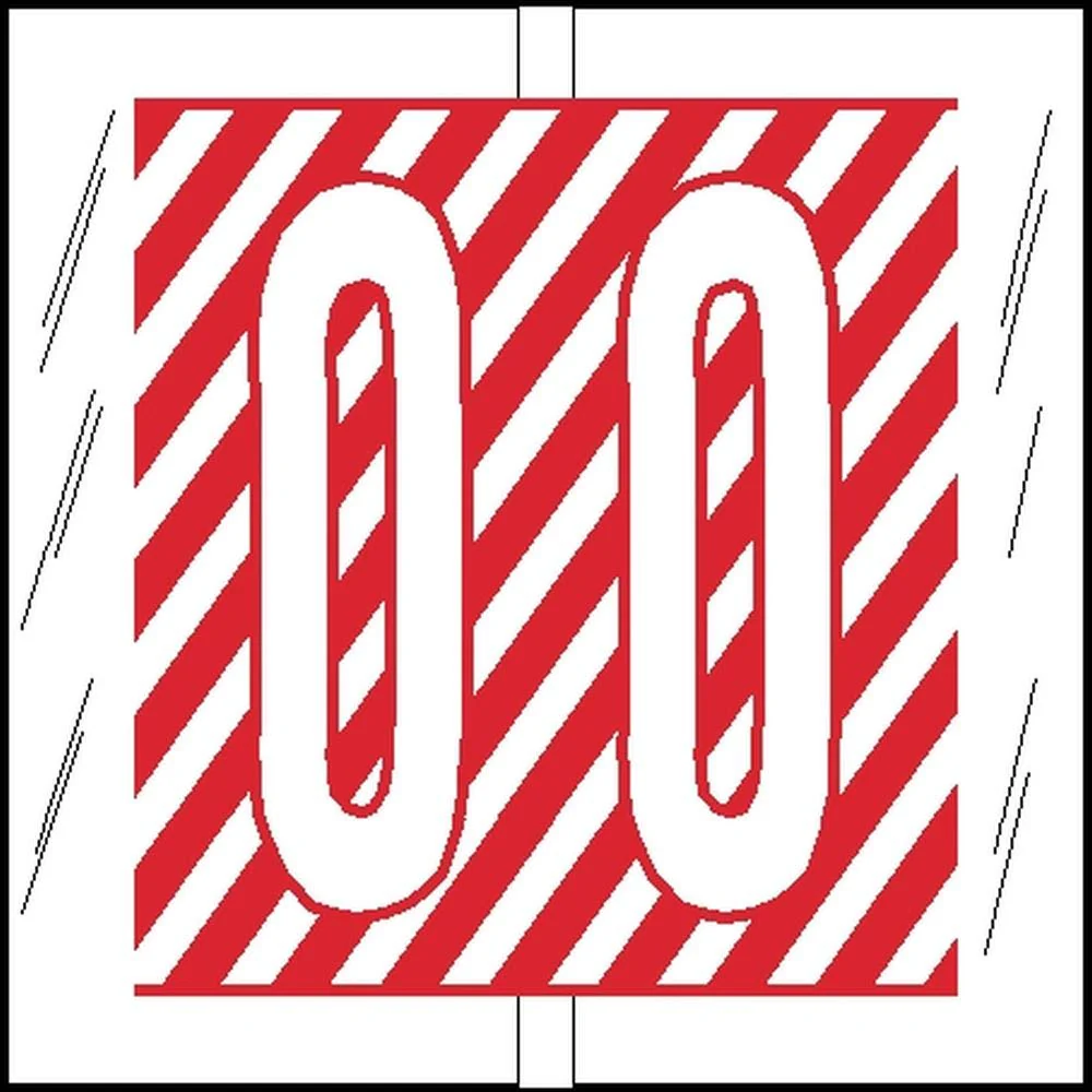 Tabbies Original Col'R'Tab 12100 Series Alpha Labels, Red, O', 1-1/2'H X 1-1/2'W, Heavy Duty & Fade-Resistant, Made In The Us