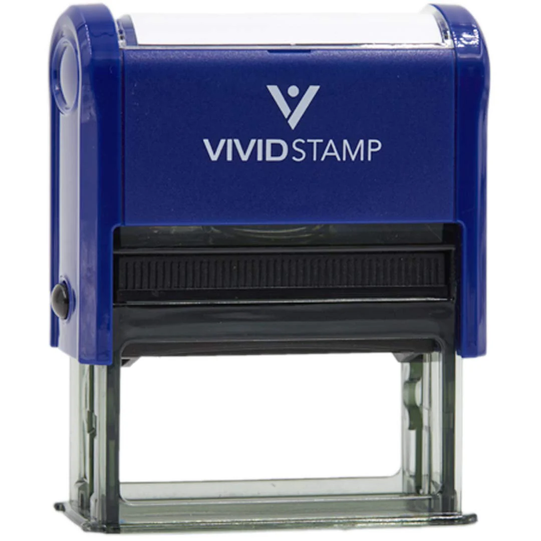 Thank You We Appreciate Your Business Self Inking Rubber Stamp (Blue Ink) - Large