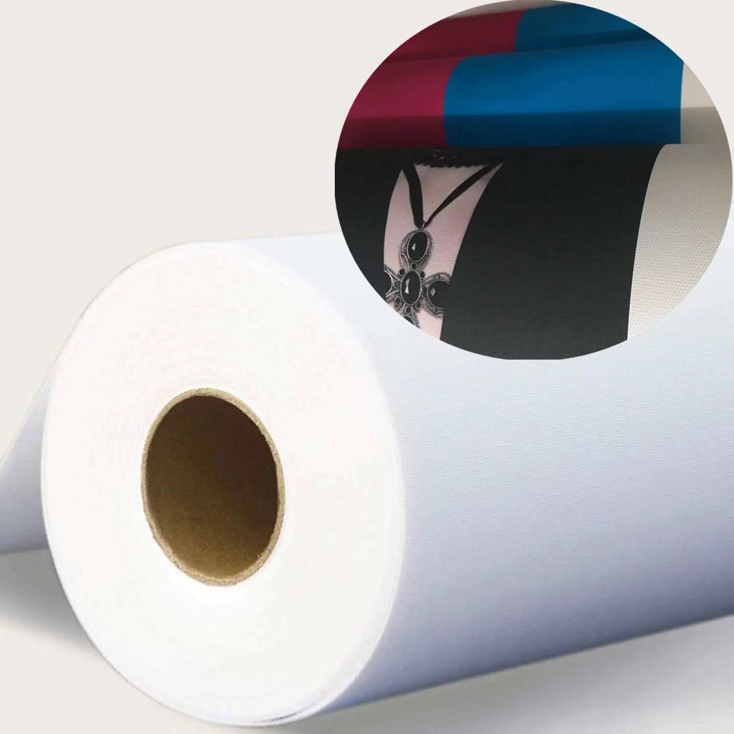 Tiger-Hoo Heavy-Duty Inkjet Canvas 17 Inch X40Ft Roll Waterproof And White Matte Finish Digital Printing 100 Percent Polyester I