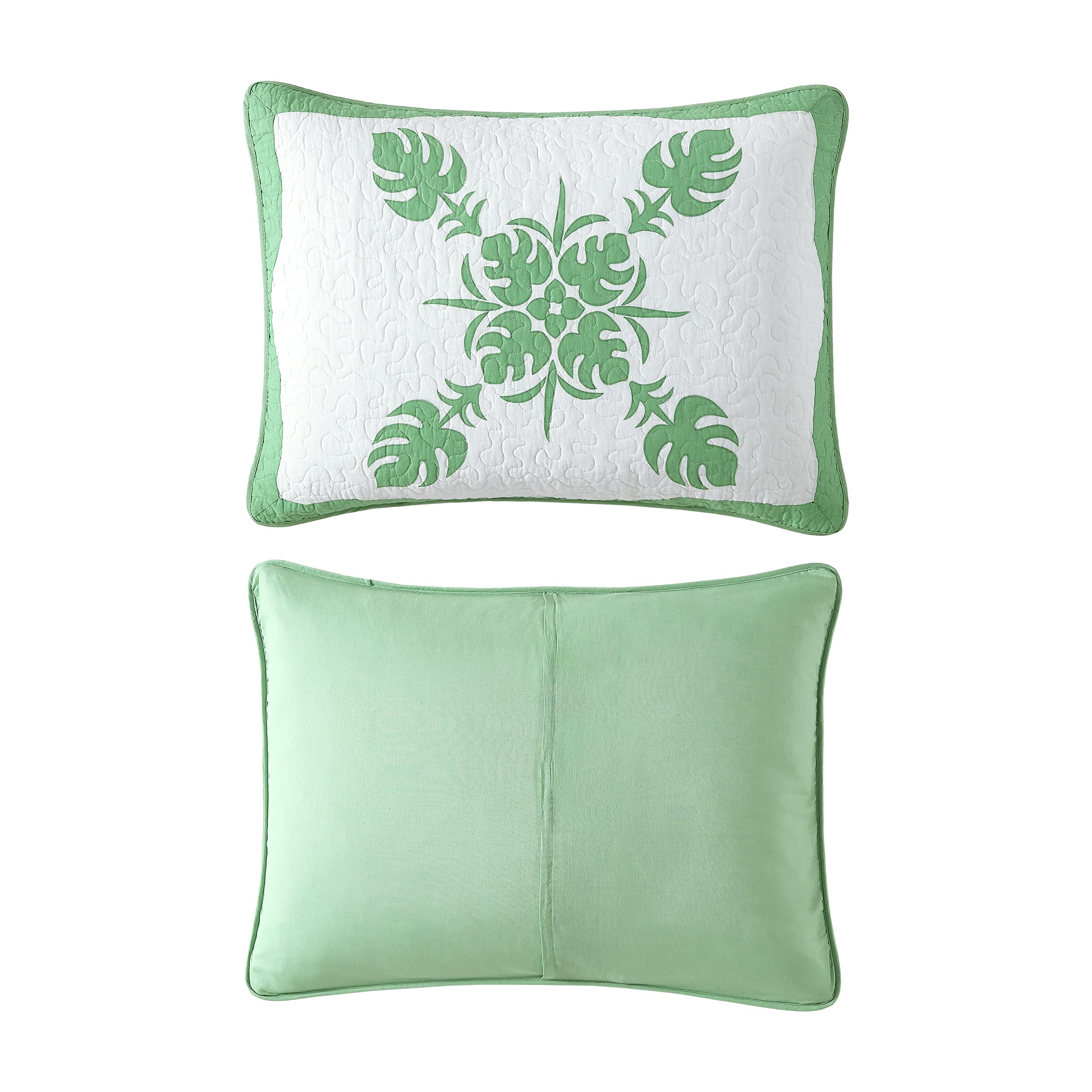 Tommy Bahama - Standard Sham, Cotton Bedding With Envelope Closure, Breathable Home Decor (Molokai Green, 21X27)