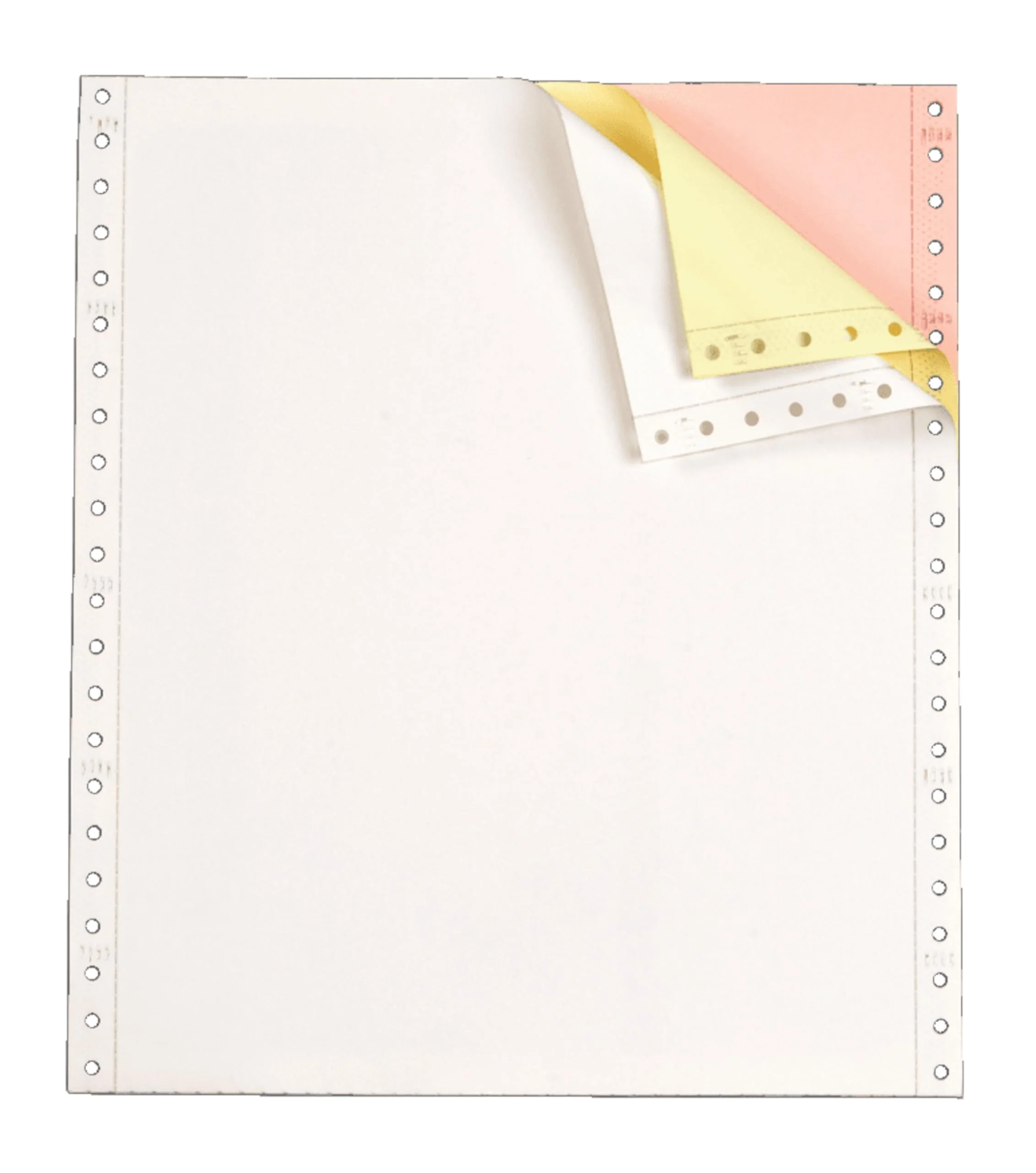 Tops Continuous Computer Paper, 3-Part Carbonless, Removable 0.5 Inch Margins, 9.5 X 11 Inches, 1100 Sheets, White/Canary/Pink (