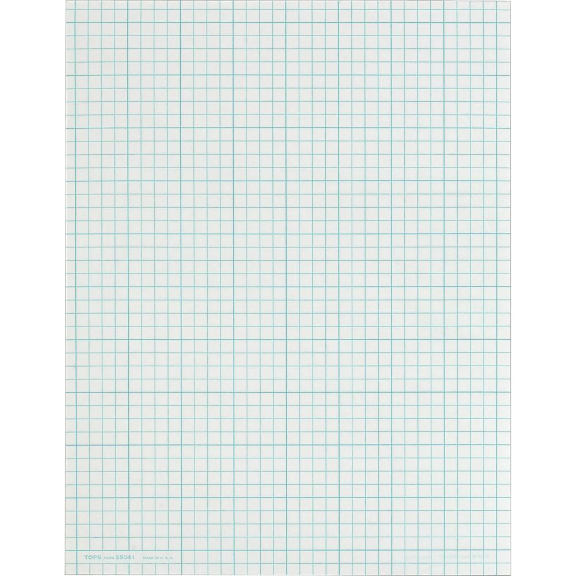 Tops Cross Section Pad - Letter - 50 Sheets - Glue - Both Side Ruling Surface - 20 Lb Basis Weight - Letter - 8 1/2 X 11 - White