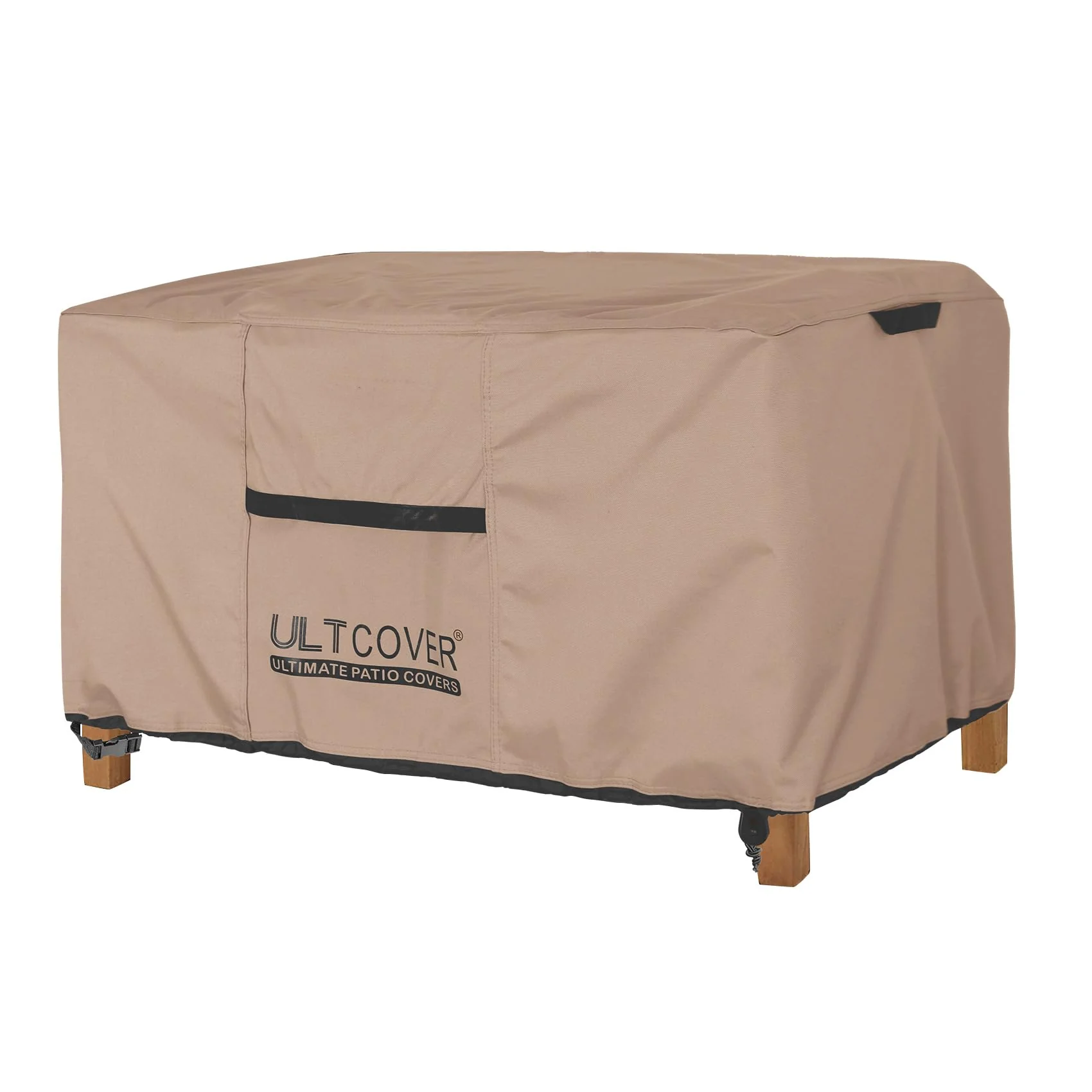 ULTCOVER Outdoor Coffee Table Cover, Waterproof Rectangular Patio Small Side Table Cover 50x30x18 inch
