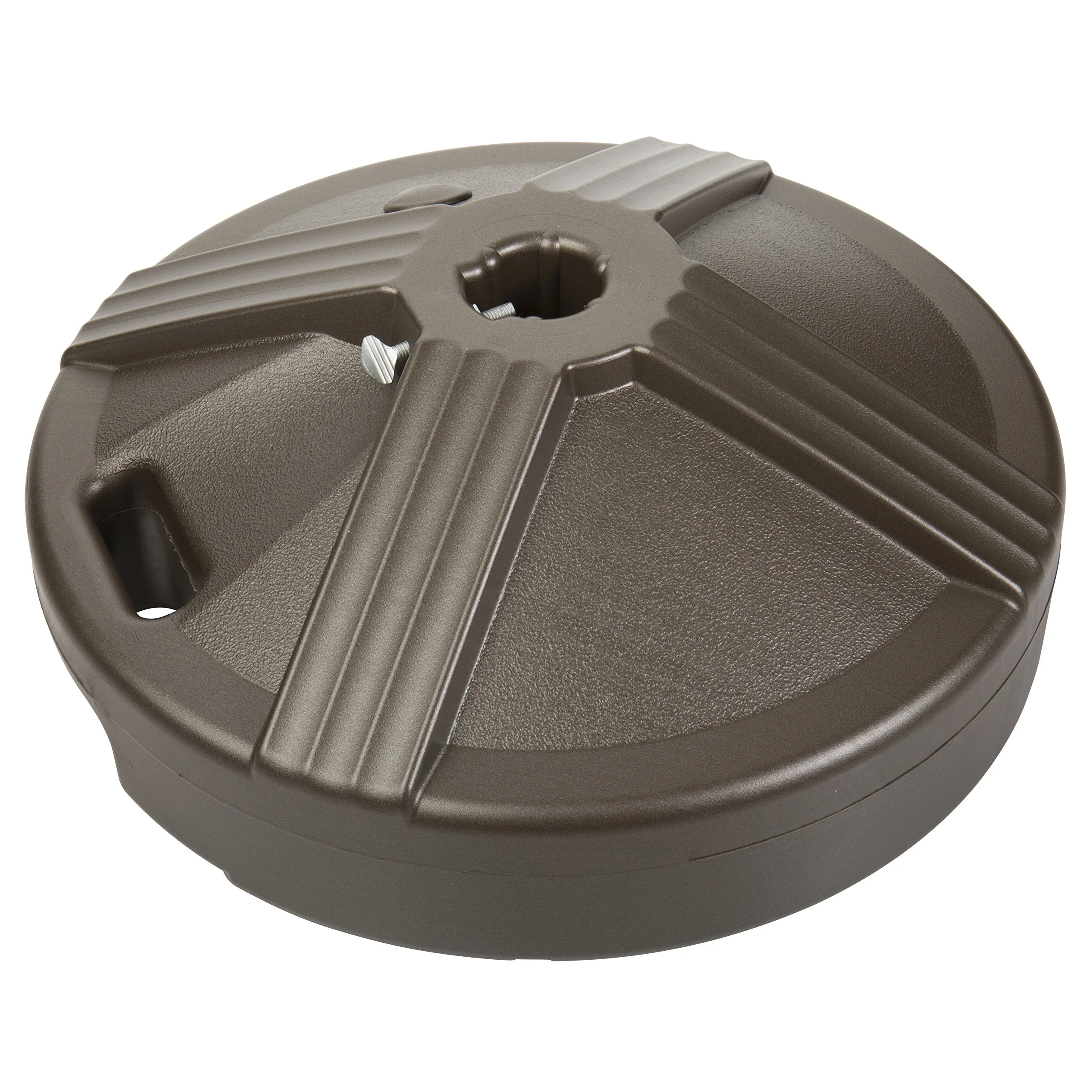 Us Weight Durable Fillable Umbrella Base Designed To Be Used With A Patio Table 3.5 Pounds , Bronze