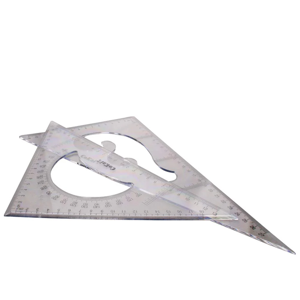 Utoolmart 30Cm Large Triangle Ruler Square Set Plastic Triangular Scale Architectural Ruler For Students Homeschoolers Architect