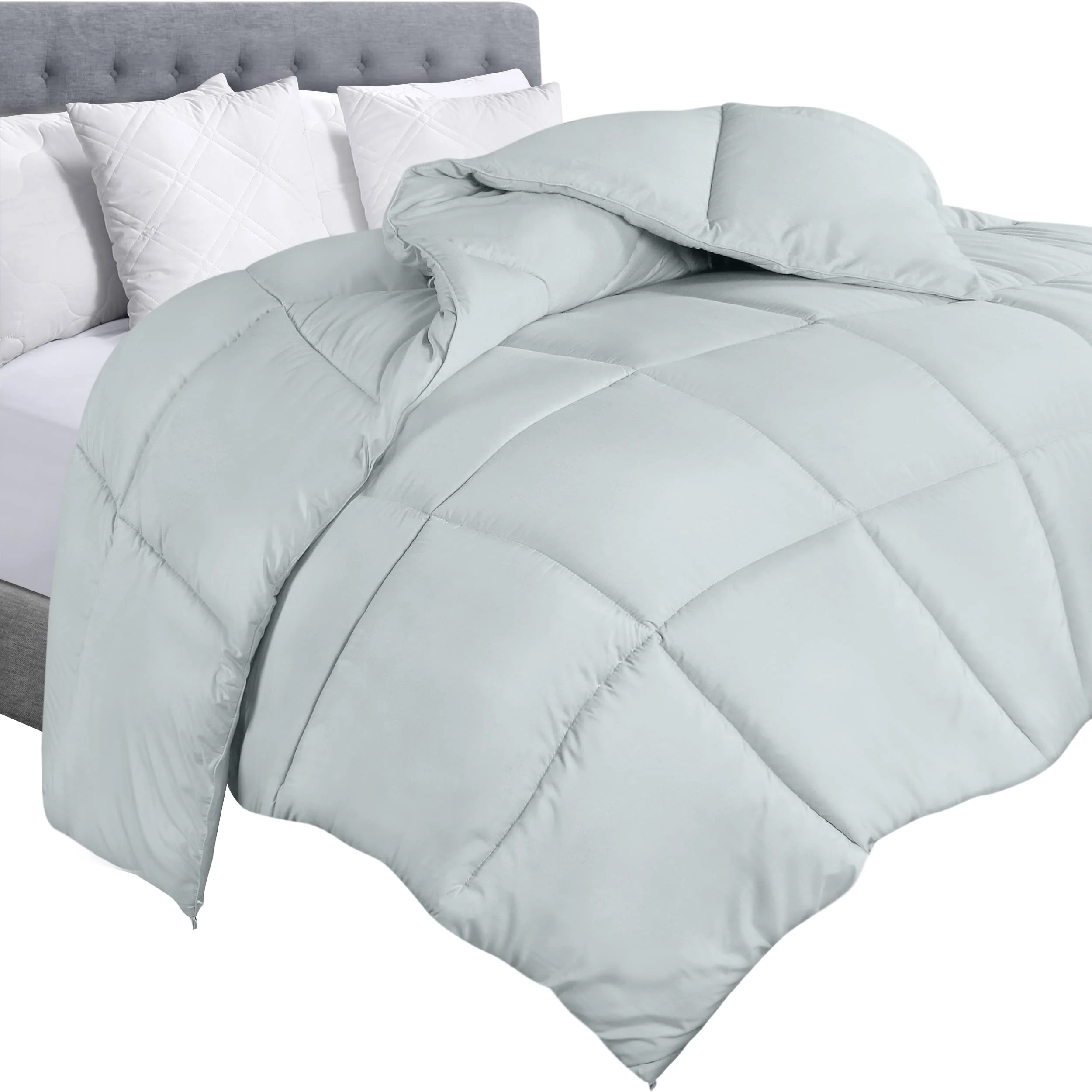 Utopia Bedding Comforter Duvet Insert - Quilted Comforter With Corner Tabs - Box Stitched Down Alternative Comforter (King, Ligh