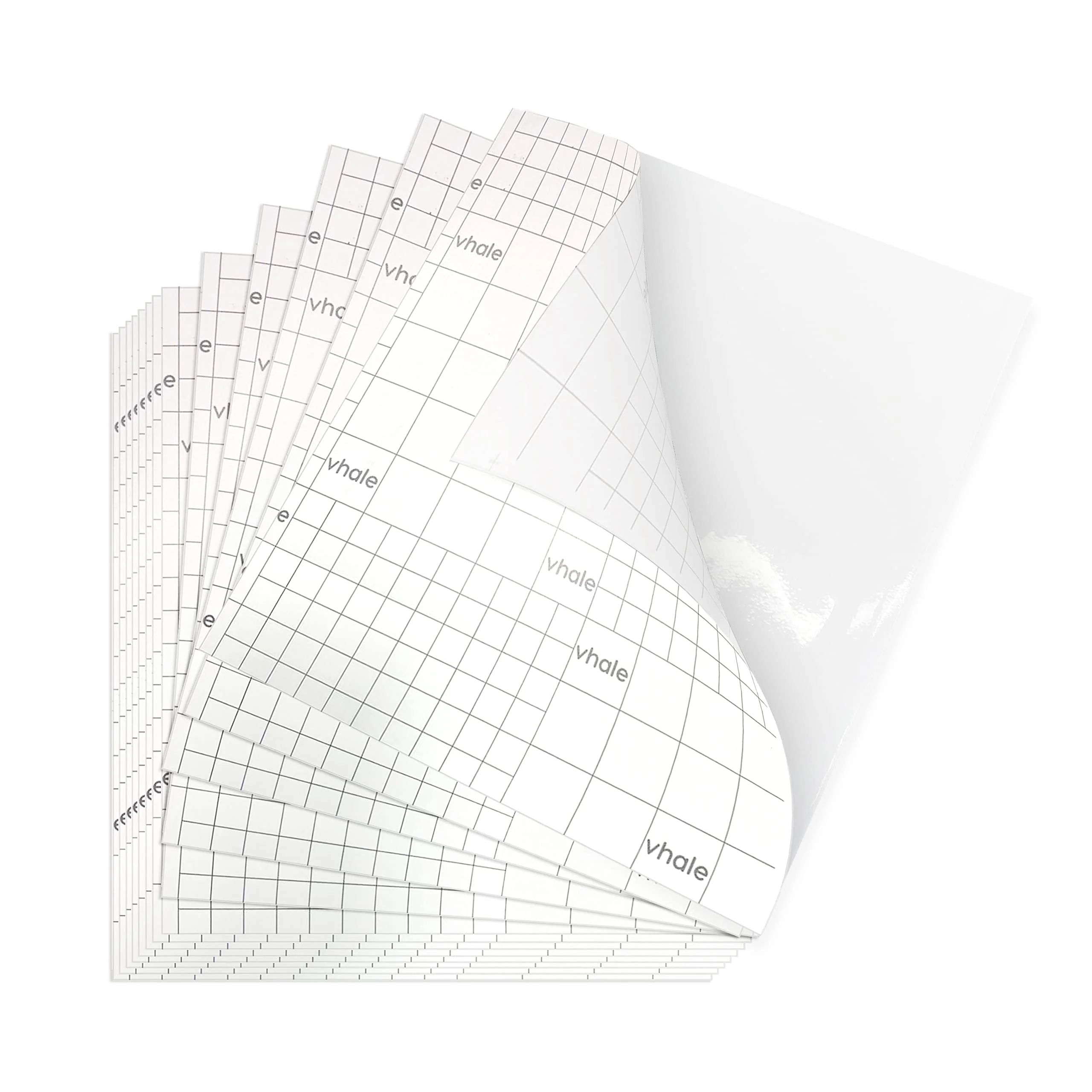 Vhale Glossy Clear Self-Adhesive Overlay Laminating Sheet Contact Papers, 7 X 8 Inches, Single-Sided, For Protect And Preserve P