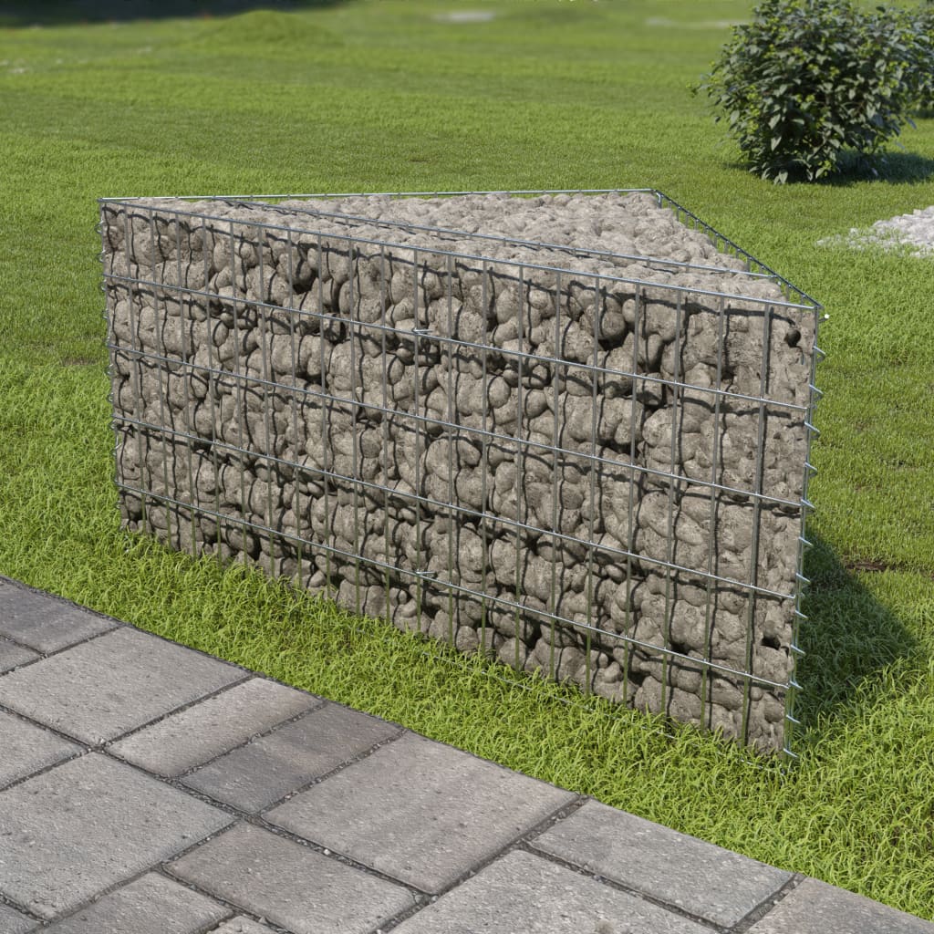 vidaXL Gabion Raised Bed Galvanized Steel 29.5x29.5x19.7