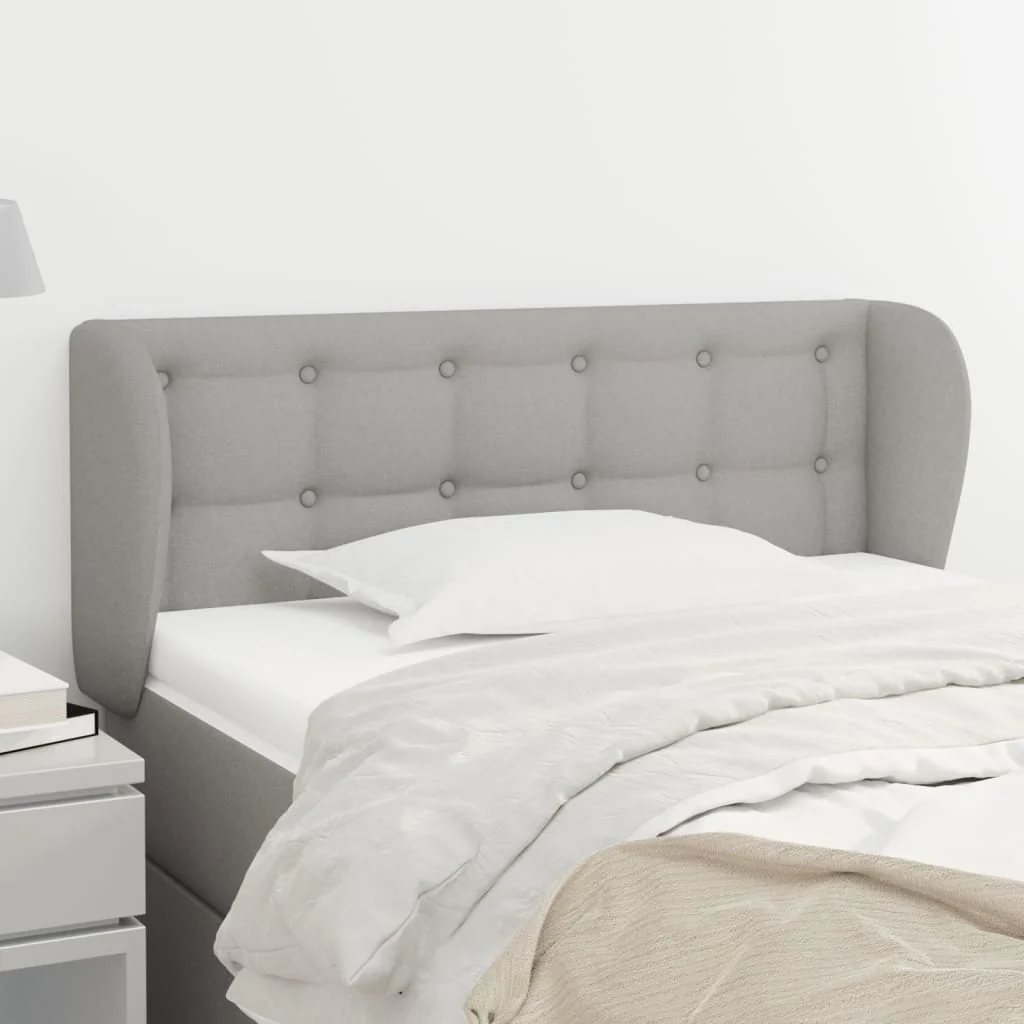 vidaXL Headboard with Ears Light Gray 40.6x9.1x30.734.6 Fabric