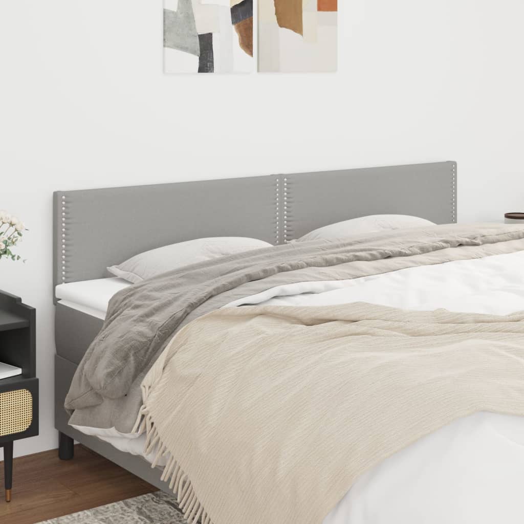 vidaXL Headboards 2 pcs Light Gray 31.5x2x30.734.6 Fabric