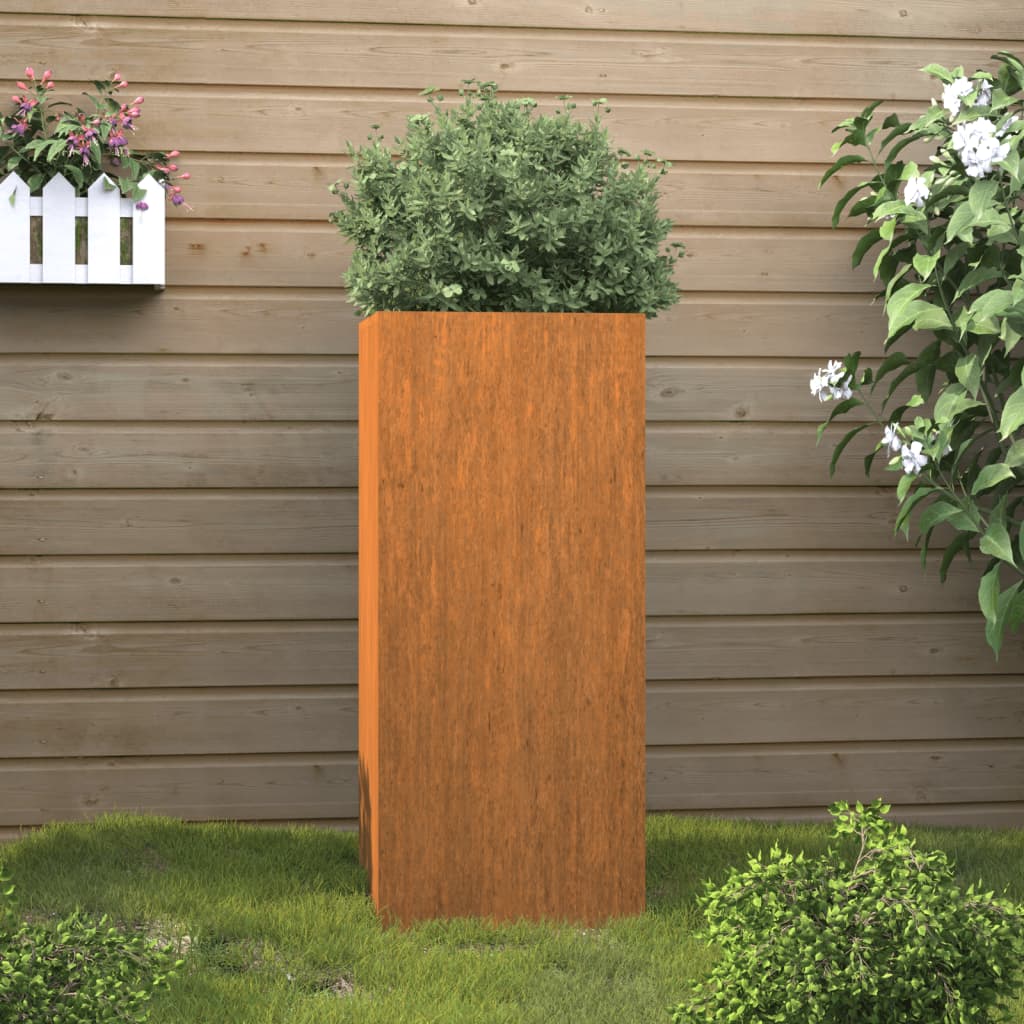 vidaXL Planter 12.6x10.8x29.5 Corten Steel