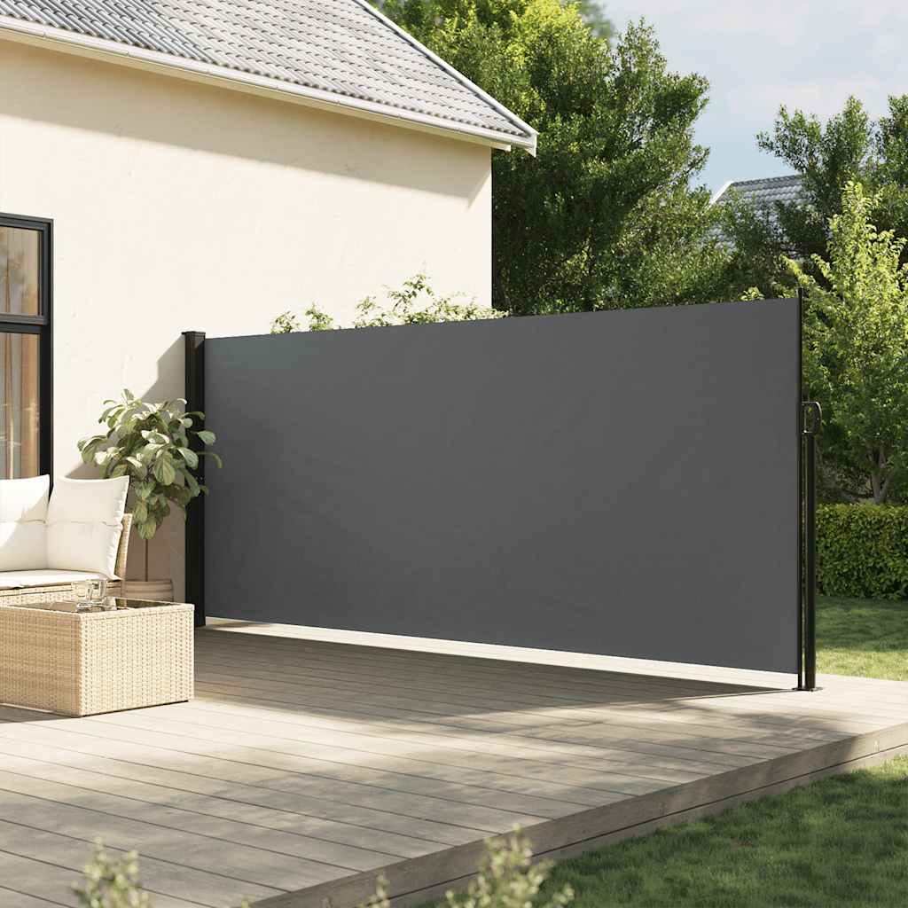vidaXL Retractable Side Awning Anthracite 63x118.1