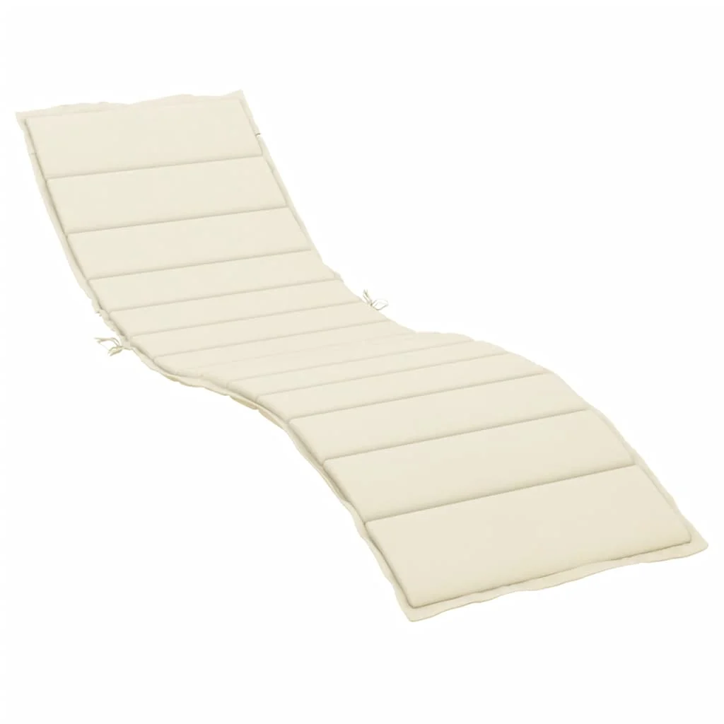 vidaXL Sun Lounger Cushion Cream 78.7x19.7x1.2 Fabric