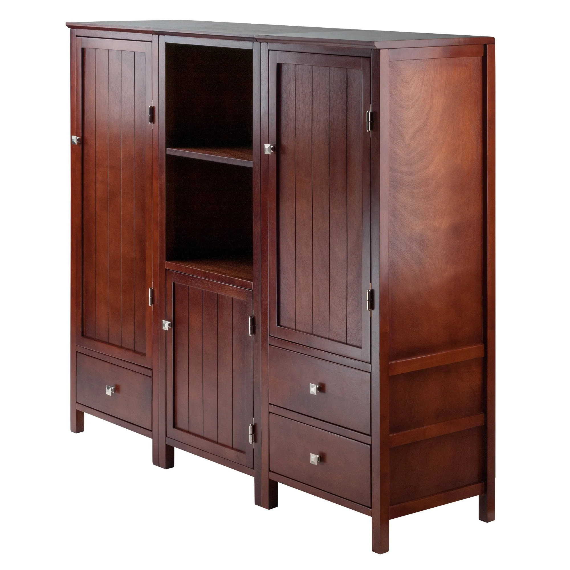 Winsome Brooke Cabinet/Cupboard, 17.32 W x 15.75 D x 47.44 H, Walnut