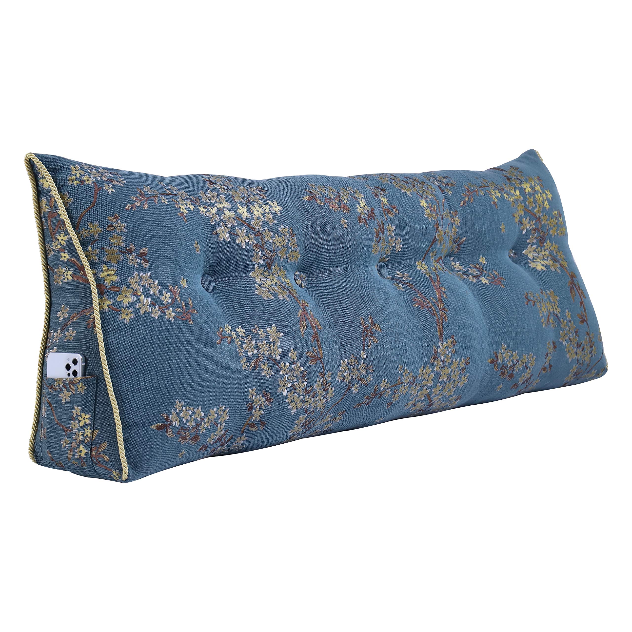 Wowmax Headboard Pillow Queen Triangular Wedge Pillow For Headboard Wedge Pillow Headboard For Daybed Bunk Bed Large Bolster Pil