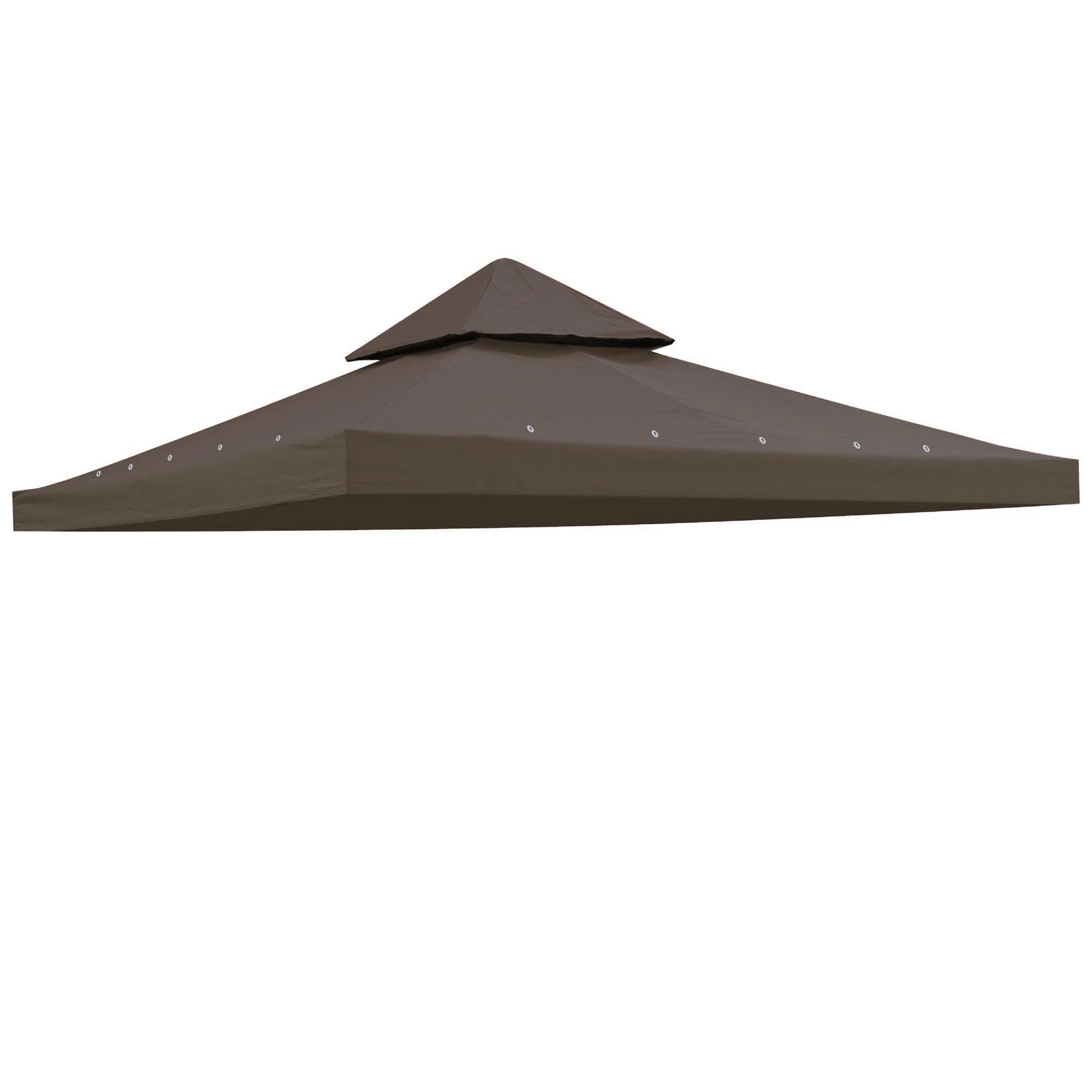 Yescom 10'X10' Gazebo Top Replacement For 2 Tier Outdoor Canopy Cover Patio Garden Yard Coffee Liqueur Y00210T10