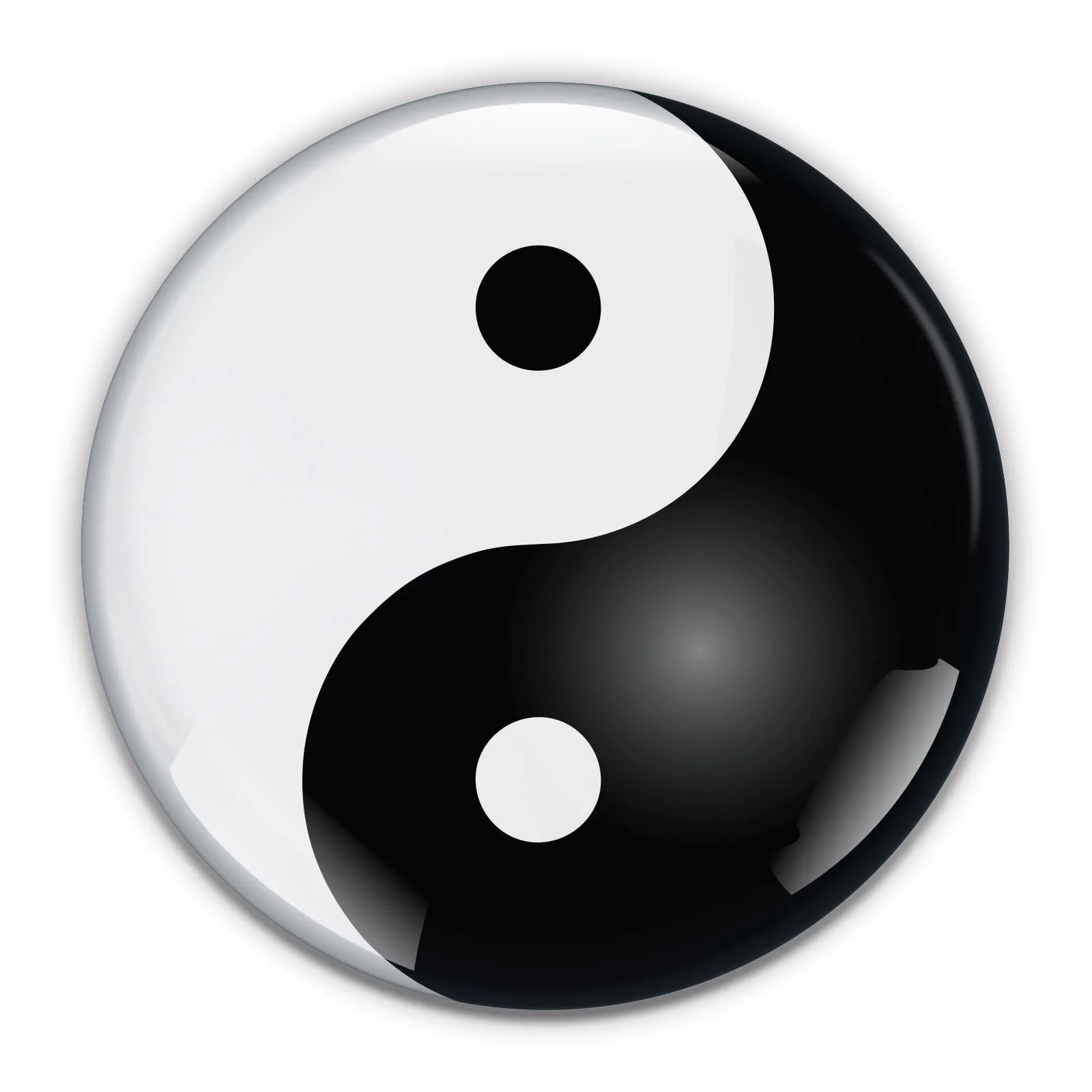 Yin Yang Paperweight Crystal 3 Inches